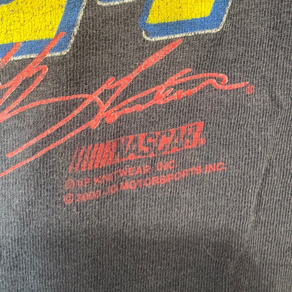Vintage 2000 NASCAR Jeff Gordon 24 DuPont Racing T-Shirt Mens M Faded Black - Picture 4 of 7